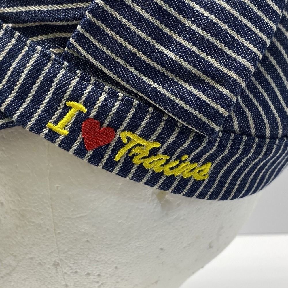 Boys Steam Engine Embroidered Train Engineer Hat Pinnacle Awards I Love Trains - Picture 5 of 9
